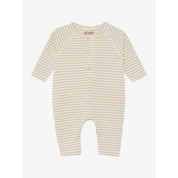 Romper LS YD stripe, White Pepper - Huttelihut