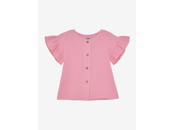 Blouse SS Muslin, Plumeria - Huttelihut