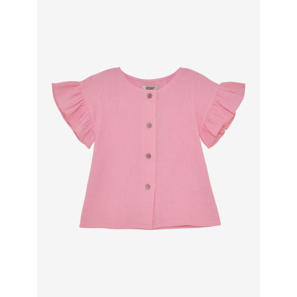 Blouse SS Muslin, Plumeria - Huttelihut