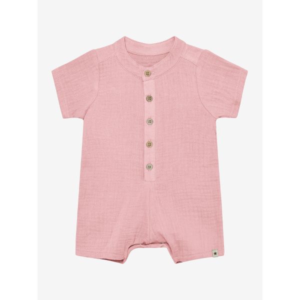 Playsuit SS Muslin, Pale Mauve - Huttelihut