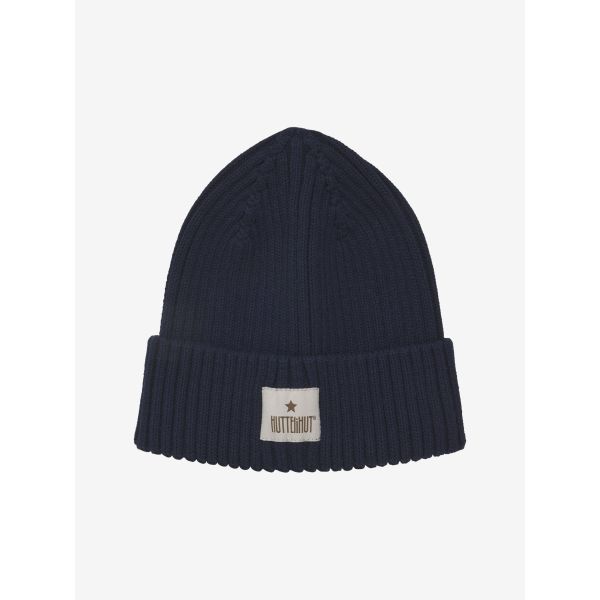 Strikket lue i bomull, Navy Blazer - Huttelihut