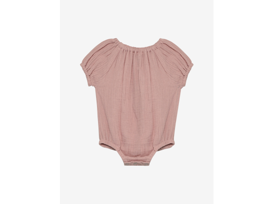 Romper SS Muslin, Pale Mauve - Huttelihut