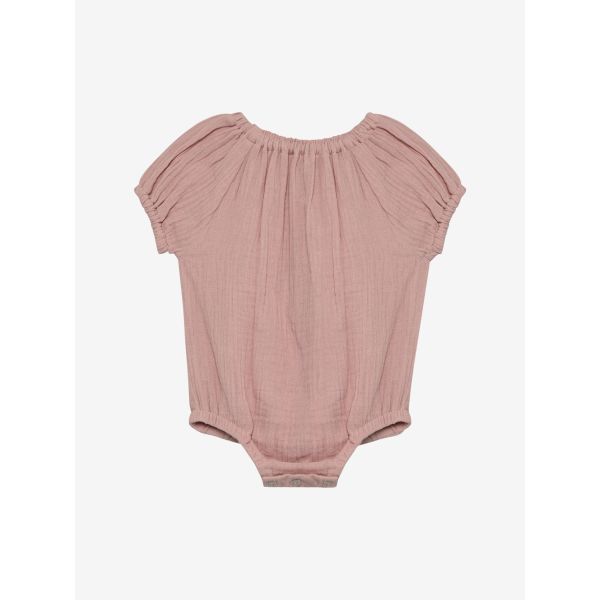 Romper SS Muslin, Pale Mauve - Huttelihut