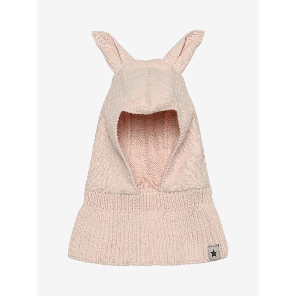 Balaclava Ears Cotton Knit, Peach Blush - Huttelihut