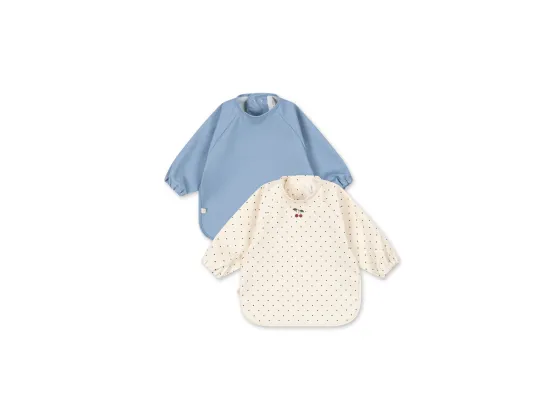 Smekke med lange armer, Navy Dot/Rain Washed - Konges Sl&oslash;jd