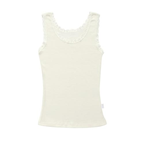100% merino ull singlet - med blonder 