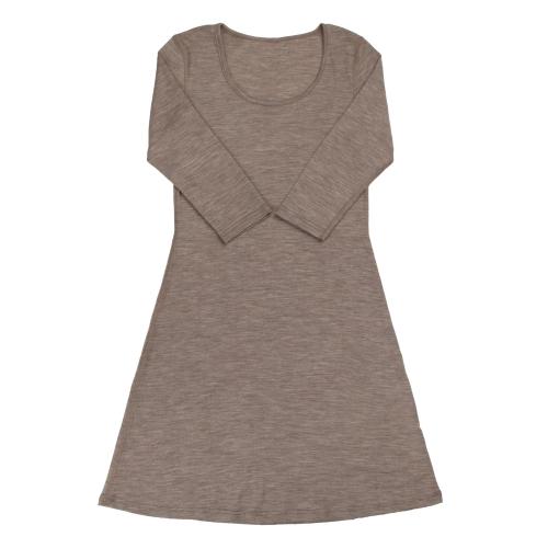 100% merino ull kjole - Beige melert 