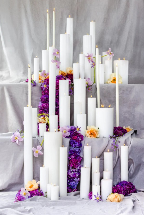 Voksalterlys. Ø=4 cm. H=10 cm - Image 2