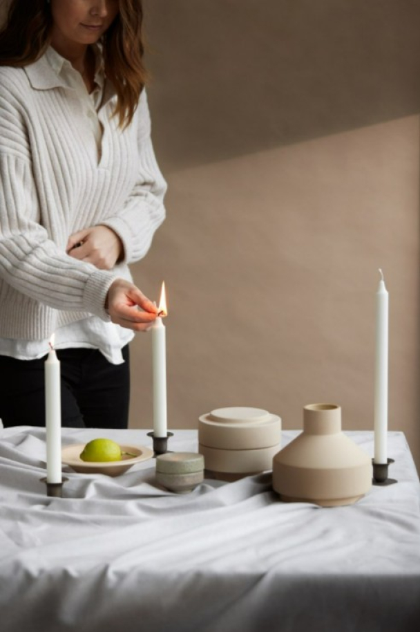 Kronelys hvit 8 stk . Ø=2,3 cm. H=20cm - Image 2