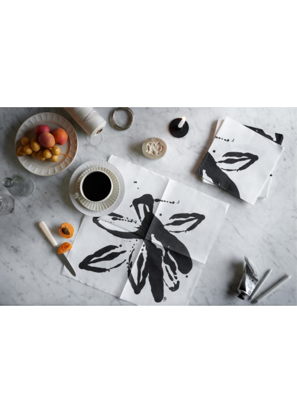 Abstrakte blomster Servietter  - Image 2