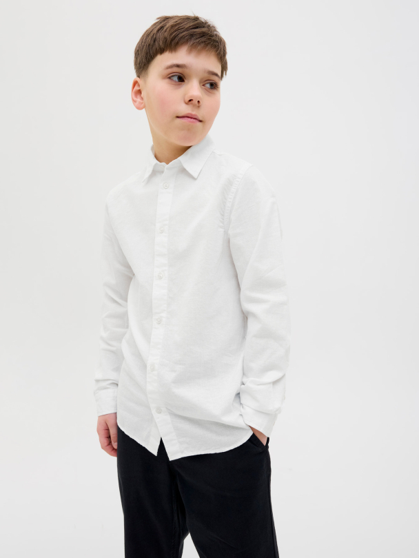 JJEBREEZE LINEN BLEND SHIRT LS SN JNR - Image 3