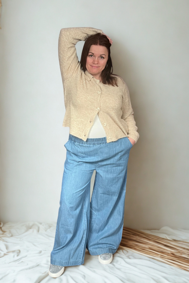 Marc Lauge Isabella denimbukse med vide ben - Image 1