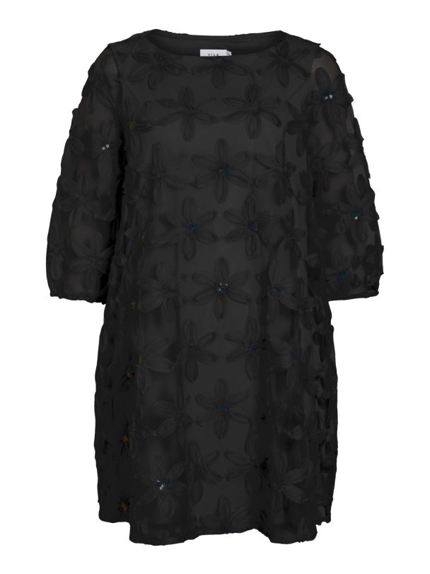 VIFLORA 3/4 BOATNECK SHORT DRESS/DC/LN/1 - Image 1