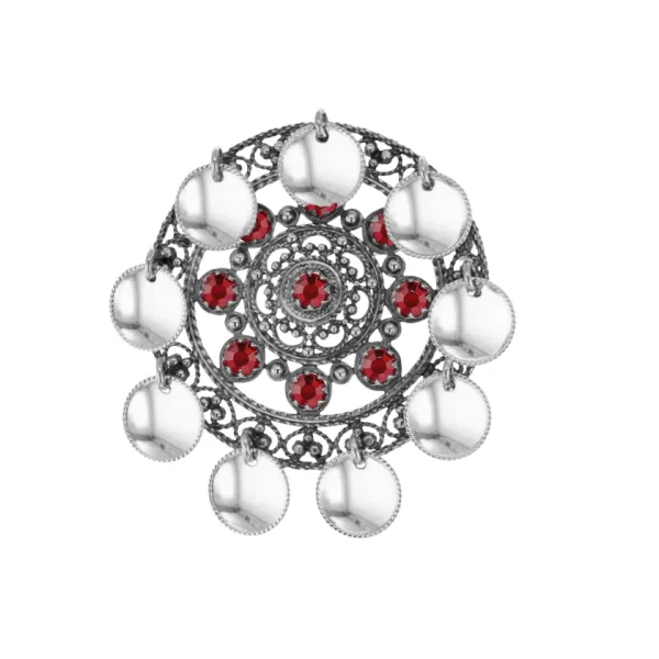 Fjellrosa, s&oslash;lje med krystaller - 01 R&oslash;d