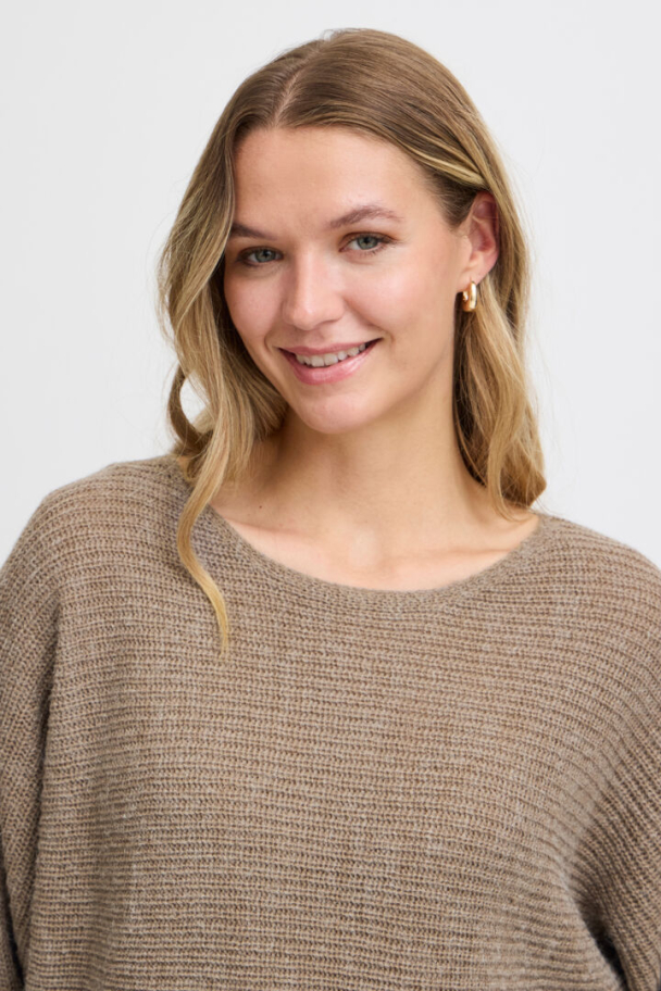 FREretta strikket genser, valnøtt - Image 6