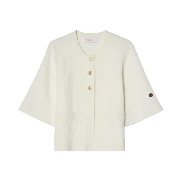 Palmer Cardigan Ecru  | Palmer Cardigan Ecru fra Busnel