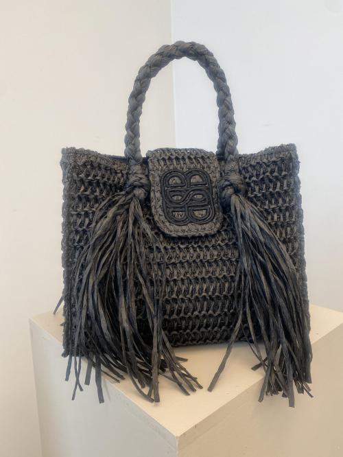 Sigrid Straw Bag Black