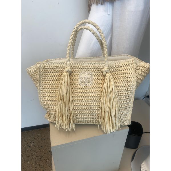 Rikke Straw Bag Beige