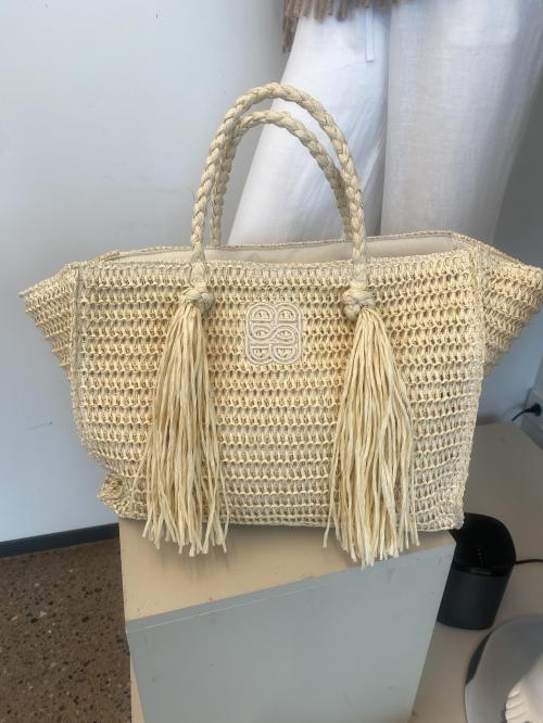 Rikke Straw Bag Beige
