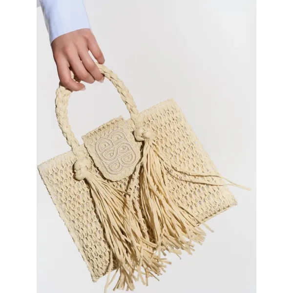 Sigrid Straw Bag Beige
