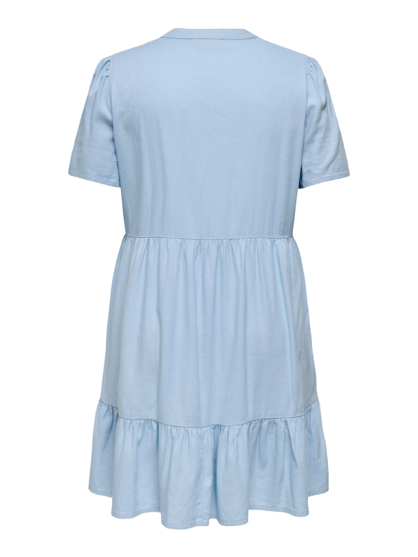CARTIRI-CARO S/S V-NECK LIN DRESS TLR - Image 3