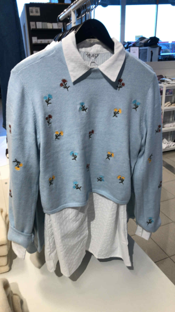 OBJThess wide sleeve pullover, blå - Image 5