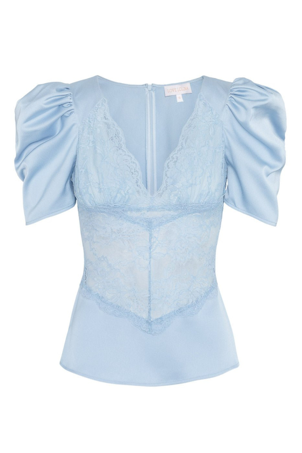 Francis Lace Top - Light Blue  - Image 3