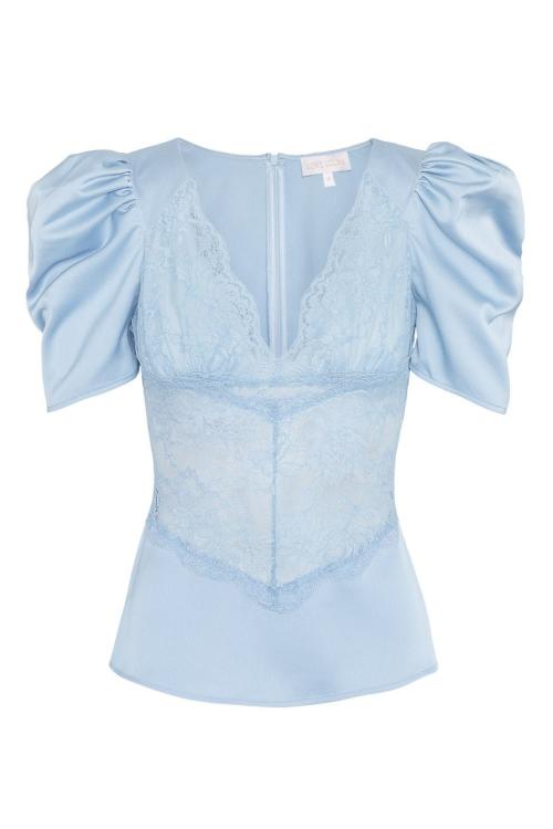 Francis Lace Top - Light Blue 