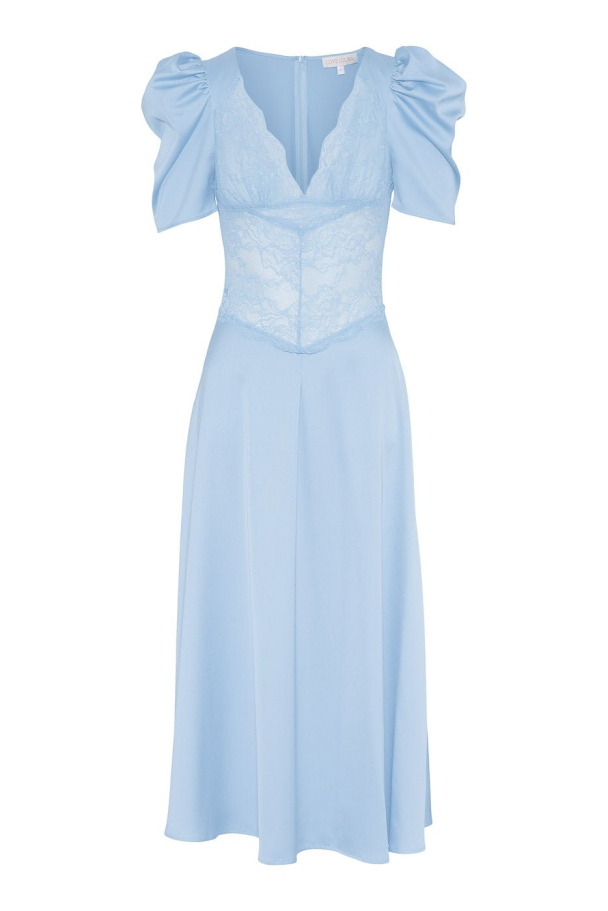 Francis Lace Midi Dress - Light Blue  - Image 2