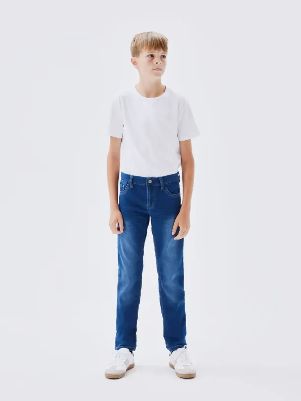 NKMtheo Xslim Sweat Jeans  Med.blå - Image 1