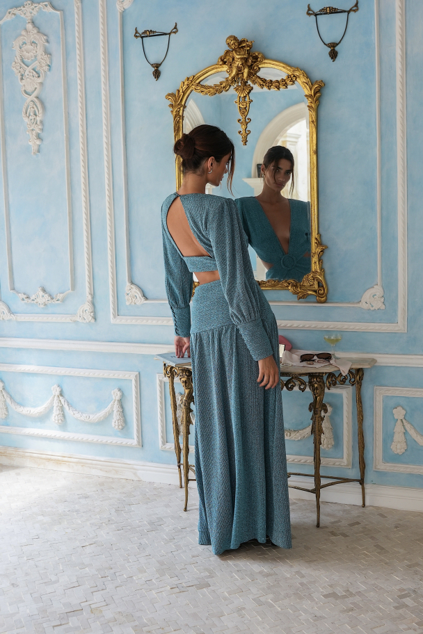Mabel Maxi Dress - Turquoise  - Image 2