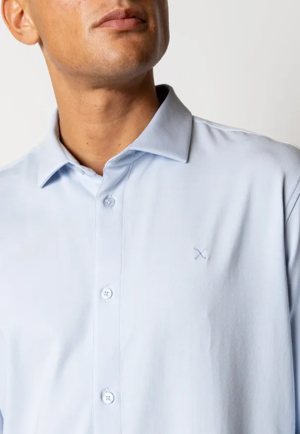 Formal stretch skjorte, blå - Image 5