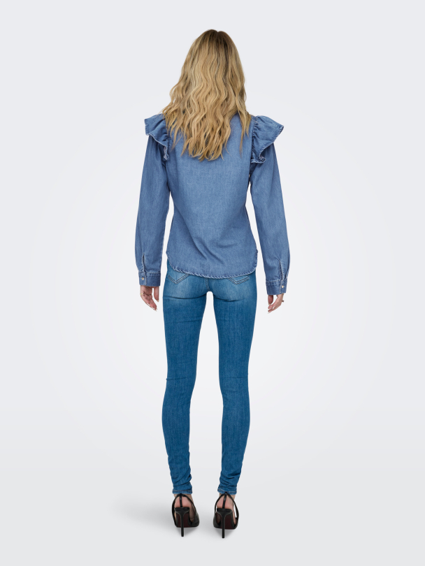 ONLINDIGO LS FRILL DNM SHIRT QYT NOOS - Image 2
