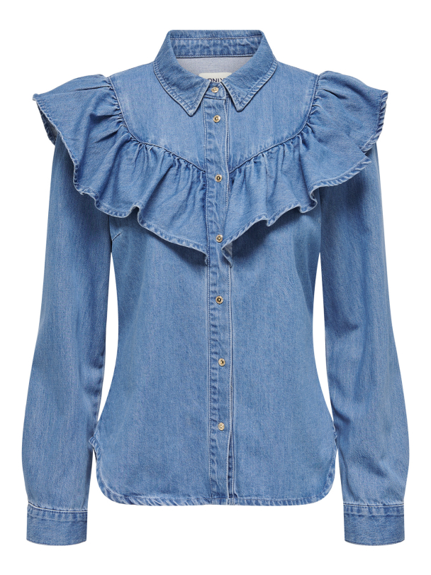 ONLINDIGO LS FRILL DNM SHIRT QYT NOOS - Image 1