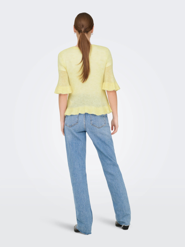 ONLELLA SS FRILL O-NECK KNT - Image 2