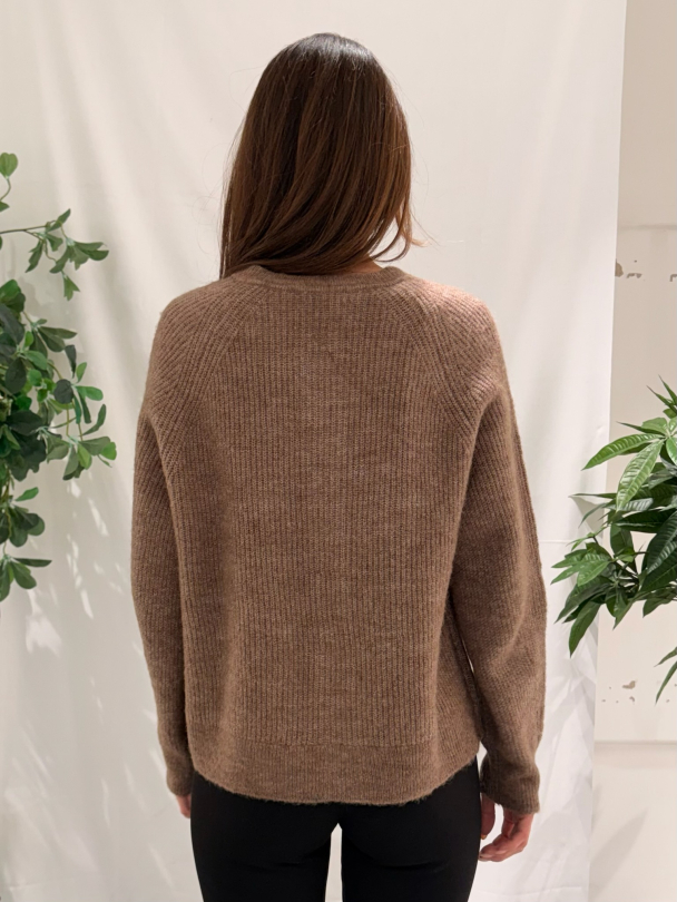 Lulu Knit Short Cardigan - Chocolate Chip - Image 3