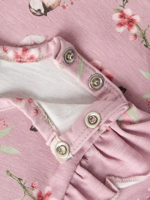 NBFbetty Kjole Fugler Rosa - Image 3