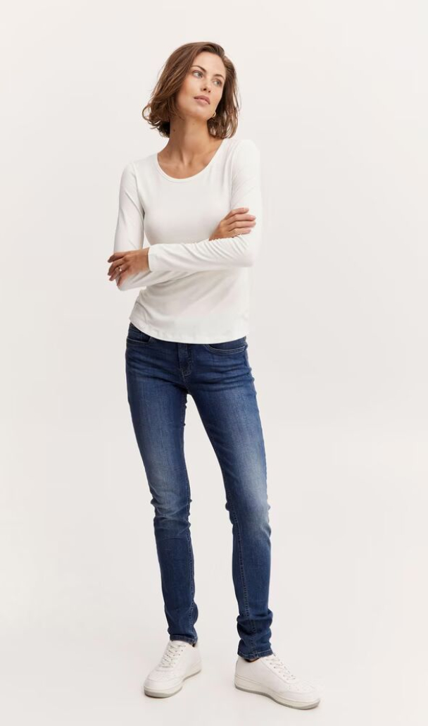 FRKasic langermet t-shirt, hvit - Image 3