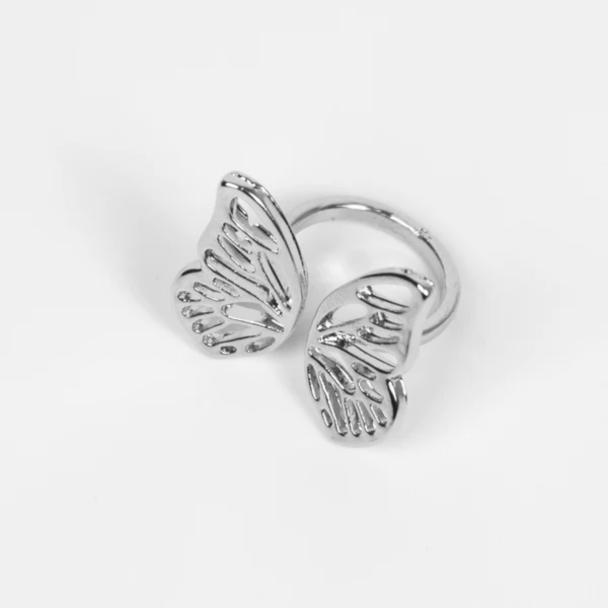 Rosenvinge sommerfugl skjerf-ring i sølv