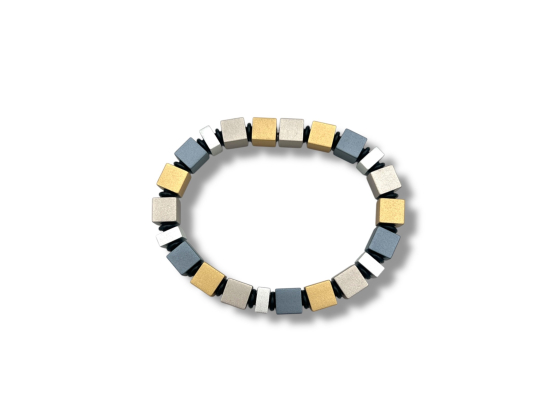 APERO W&Uuml;RFEL - Gull & gr&aring; lite armb&aring;nd