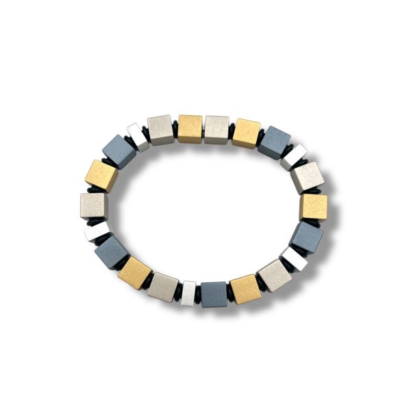 APERO W&Uuml;RFEL - Gull & gr&aring; lite armb&aring;nd