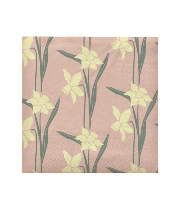 Rosa Påskelilje Papirservietter 20 stk B33 x L33 cm