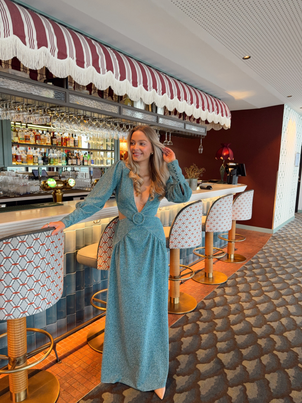 Mabel Maxi Dress - Turquoise  - Image 4