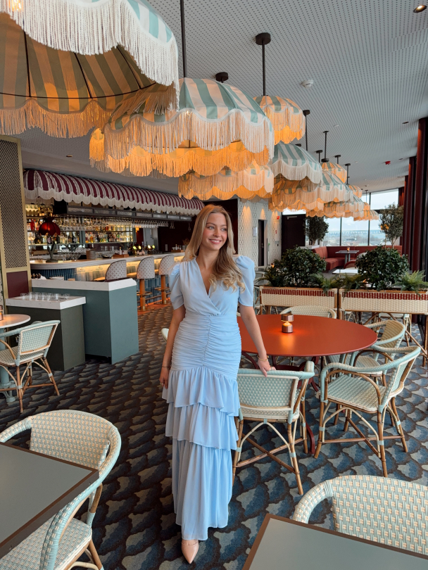 Jenna Maxi Dress - Light Blue  - Image 7