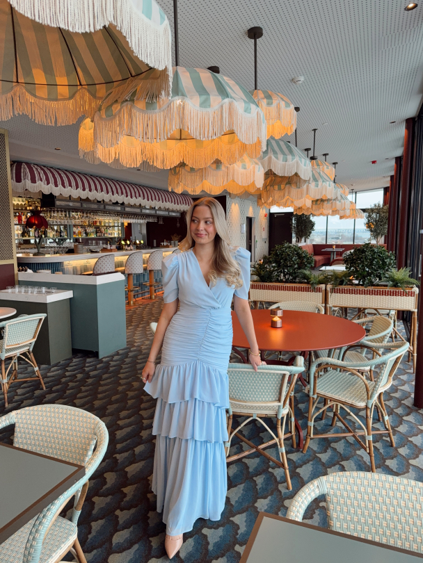 Jenna Maxi Dress - Light Blue  - Image 8
