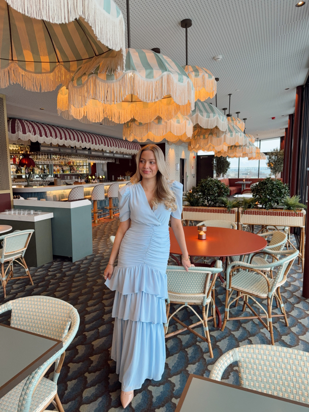 Jenna Maxi Dress - Light Blue  - Image 9