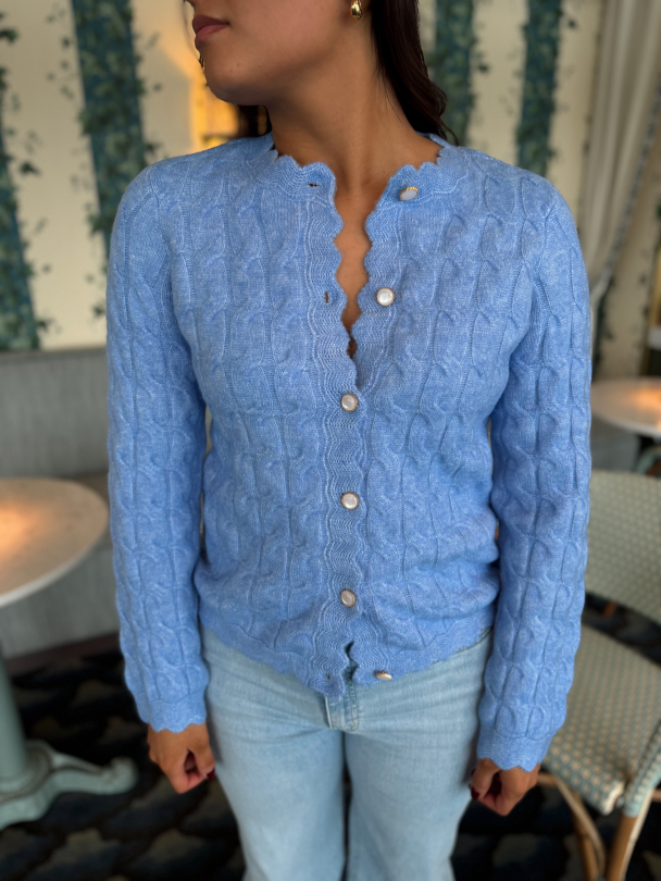 Bubera Knit Cardigan - Vista Blue  - Image 1