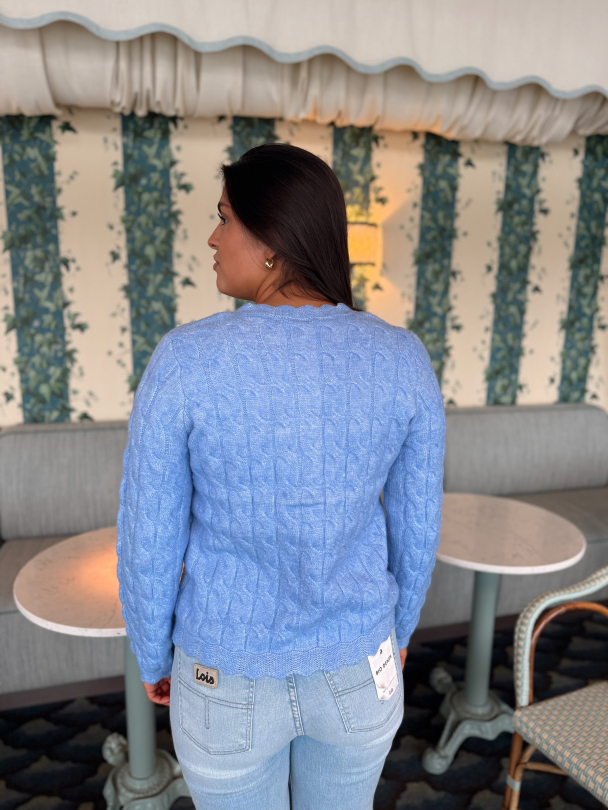Bubera Knit Cardigan - Vista Blue  - Image 7