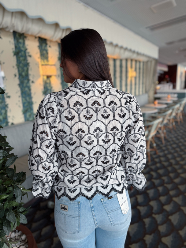 Mulla 3/4 Shirt - Star White/Black Trea - Image 5