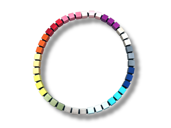 APERO W&Uuml;RFEL - Regnbue lite halskjede